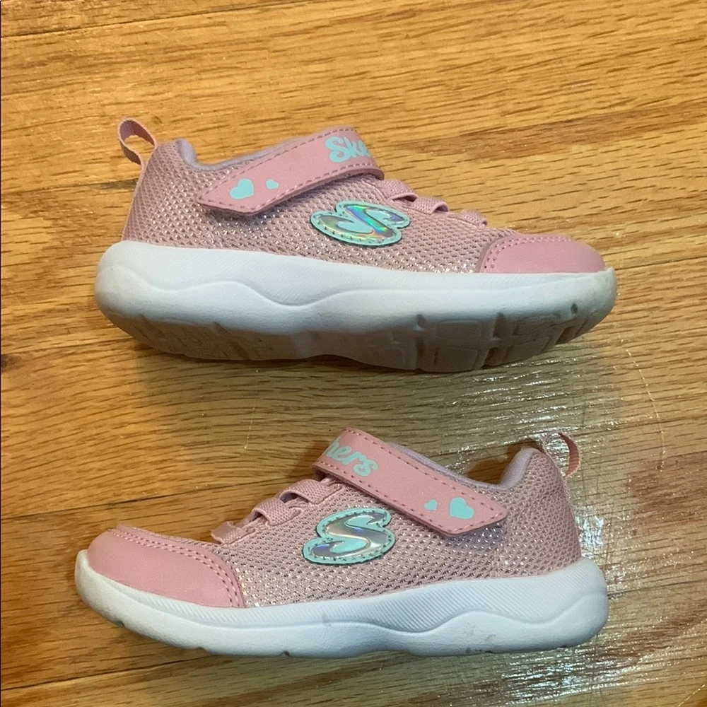 Lot Bundle toddler Skechers Sparkle Sneakers - Pink and Silver